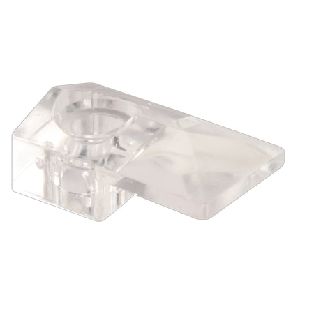 Prime-Line Mirror Clip, Clear Acrylic, Fits 1/4 in. Thick Glass Mirrors, PK6 U 9278